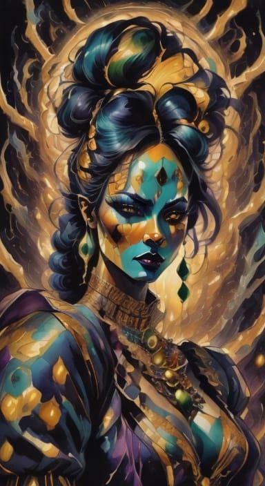 Glamorous African Woman in Golden Light