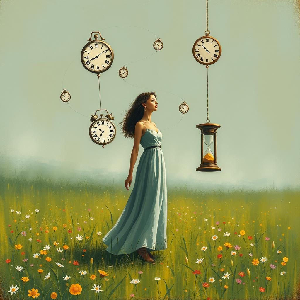 Time Stands Still: A Gouache Painting of Serenity