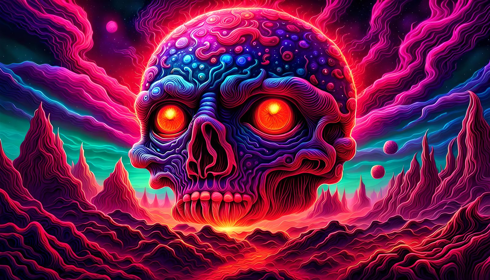 Demonic Soul Descending: Cosmic Horror Illustration