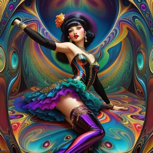 Psychedelic Glamour: A Surreal Portrait