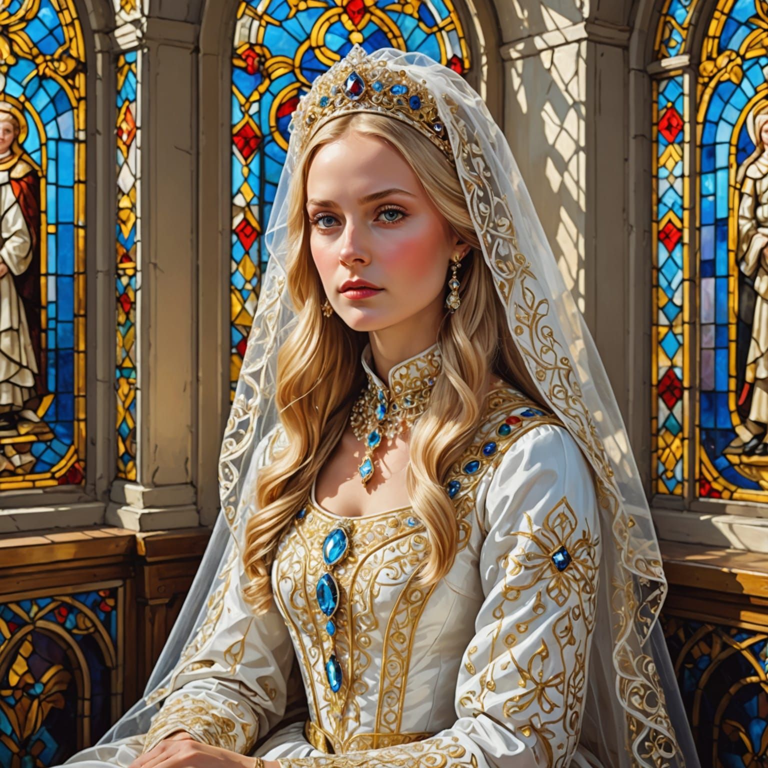 Tsarina Alexandra Portrait with Volumetric Lighting