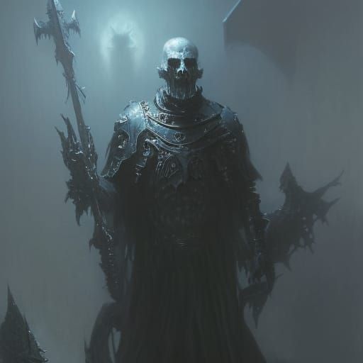 Gothic Death Knight in Demonic Armor