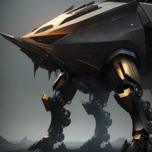 Futuristic Sauron with Intricate Mech Details