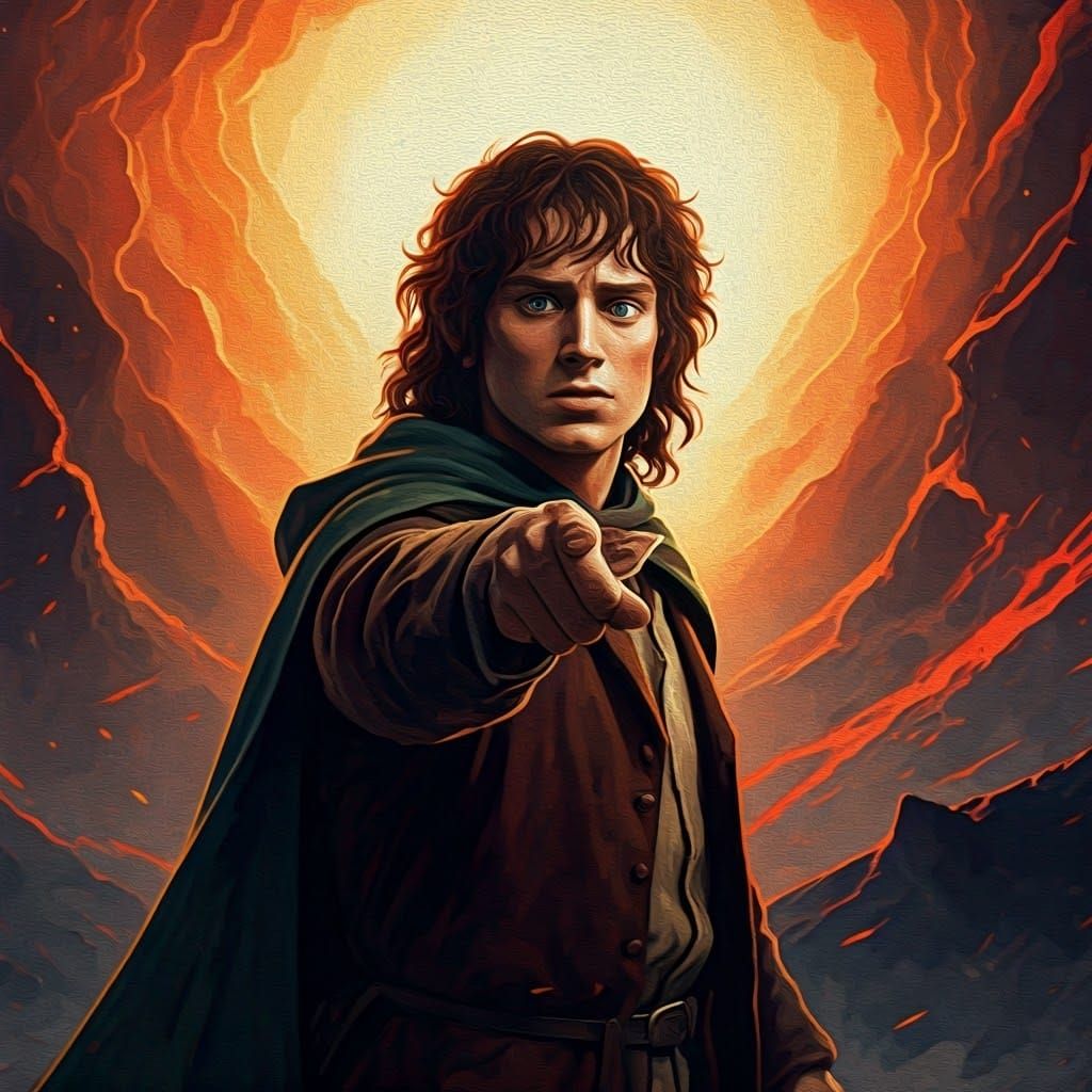 Frodo's Dramatic Journey to Mount Doom: An Impressionist Por...