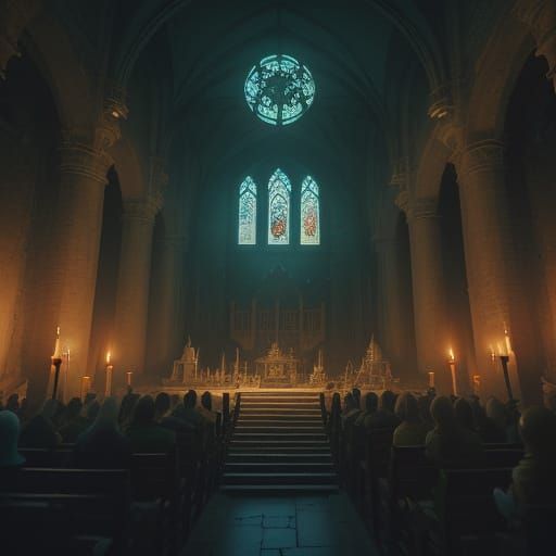 Epic Guild Masters Unite in a Grand, Candlelit Hall