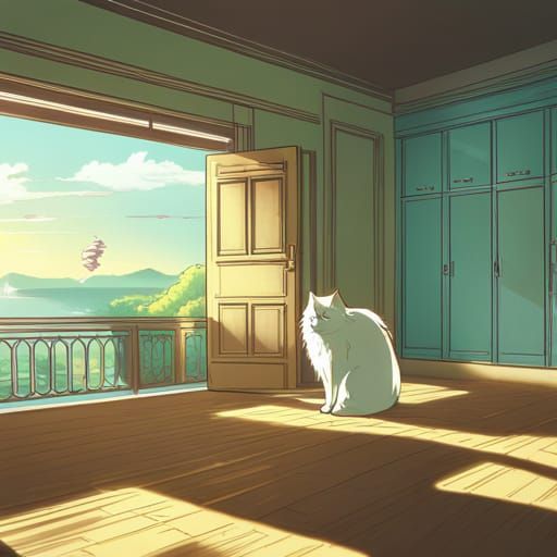 Cat Questions Life Choices: Anime Key Visual