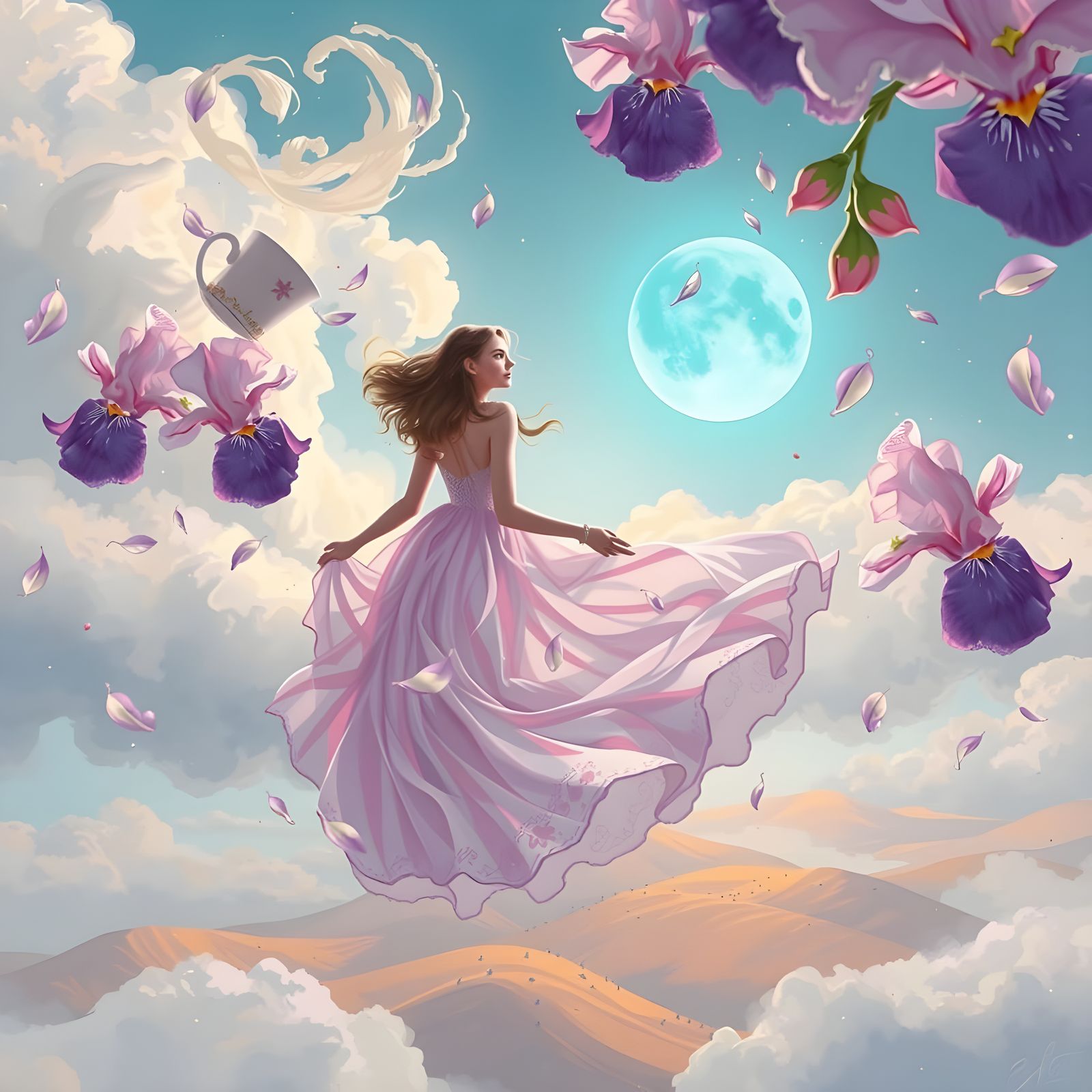 Serene Dreamer Sways in Pastel Paradise