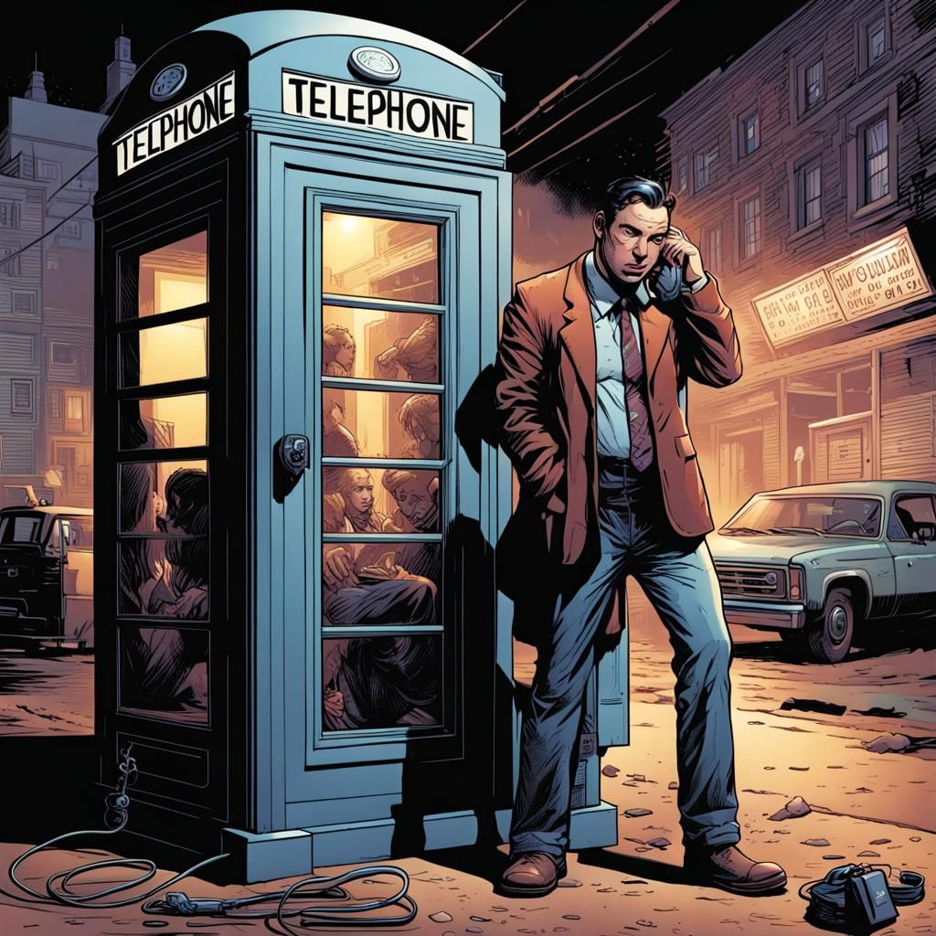 Broken Telephone in Comic Book Art Style