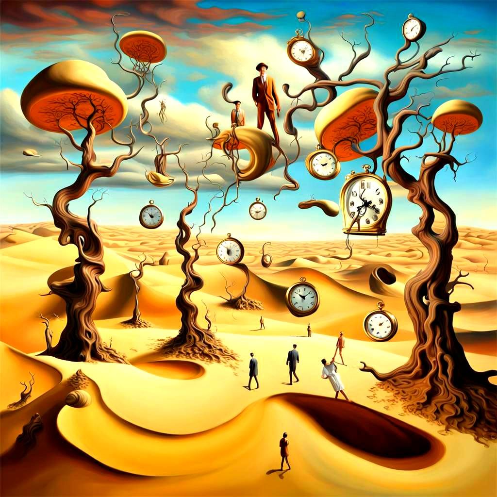 Surreal Landscape in Salvador Dali Style