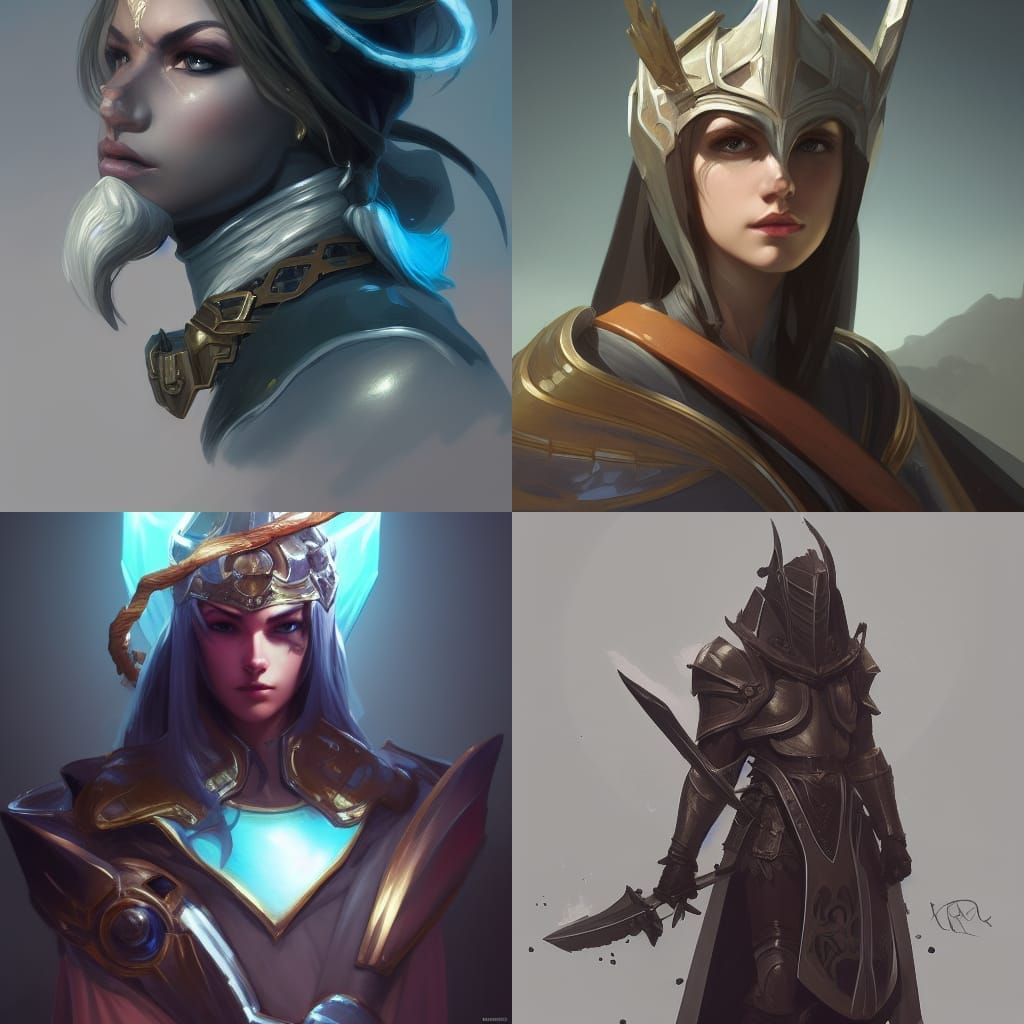 Echo Knight Fighter Portrait in Digital Art Style