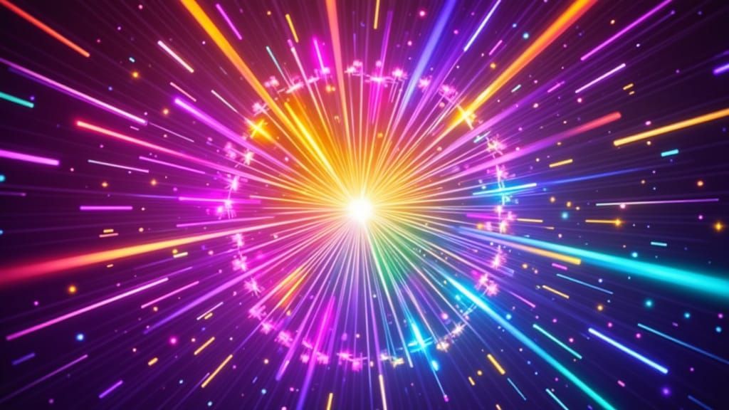 Vibrant Geometric Shapes in Electric Neon Colors