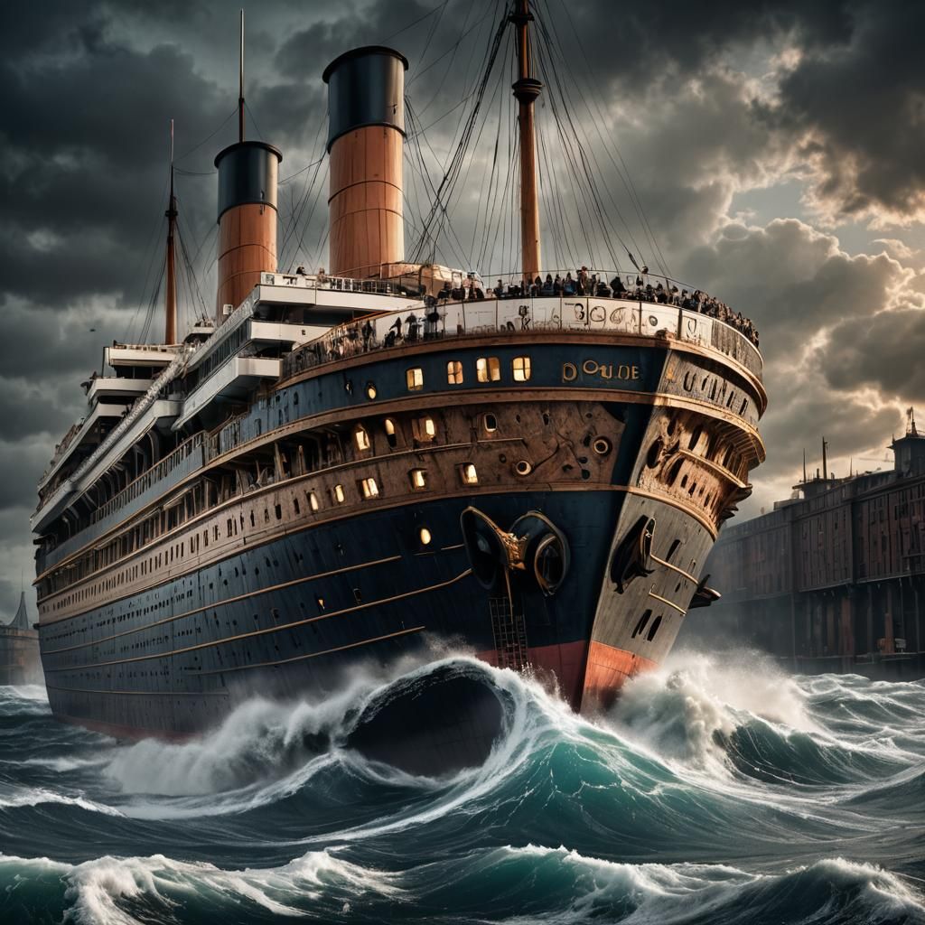 Hyperrealistic Titanic Risen from the Depths