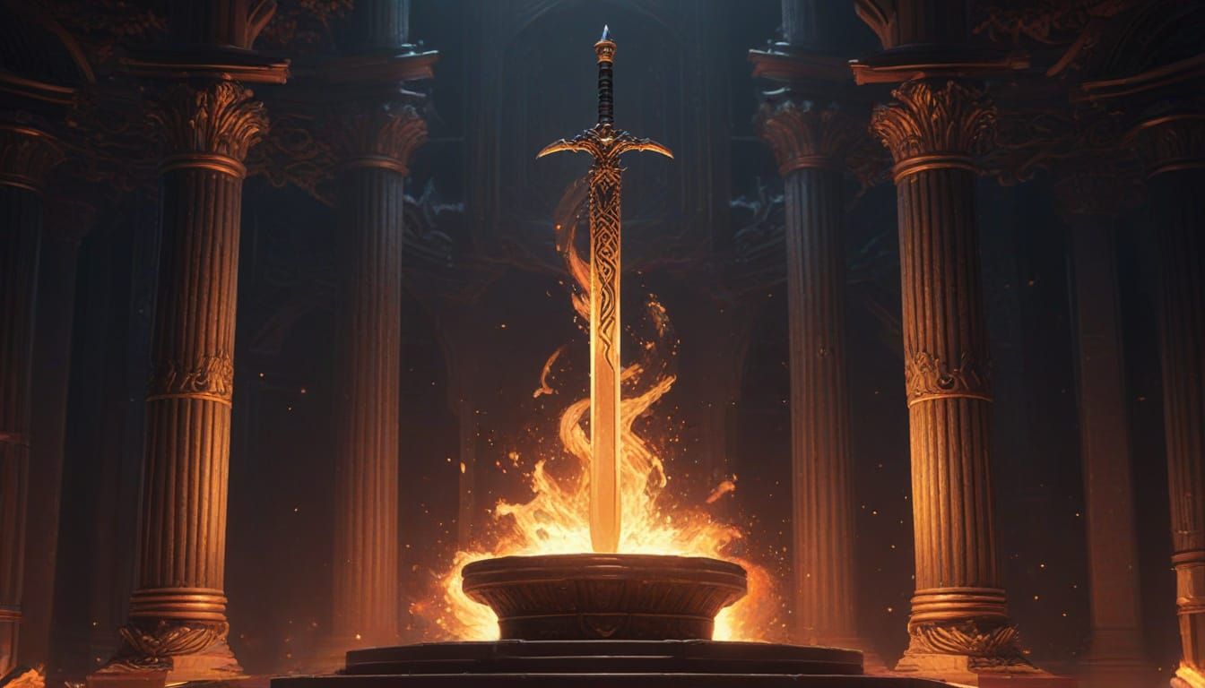 Ethereal Fire Sword Concept Art