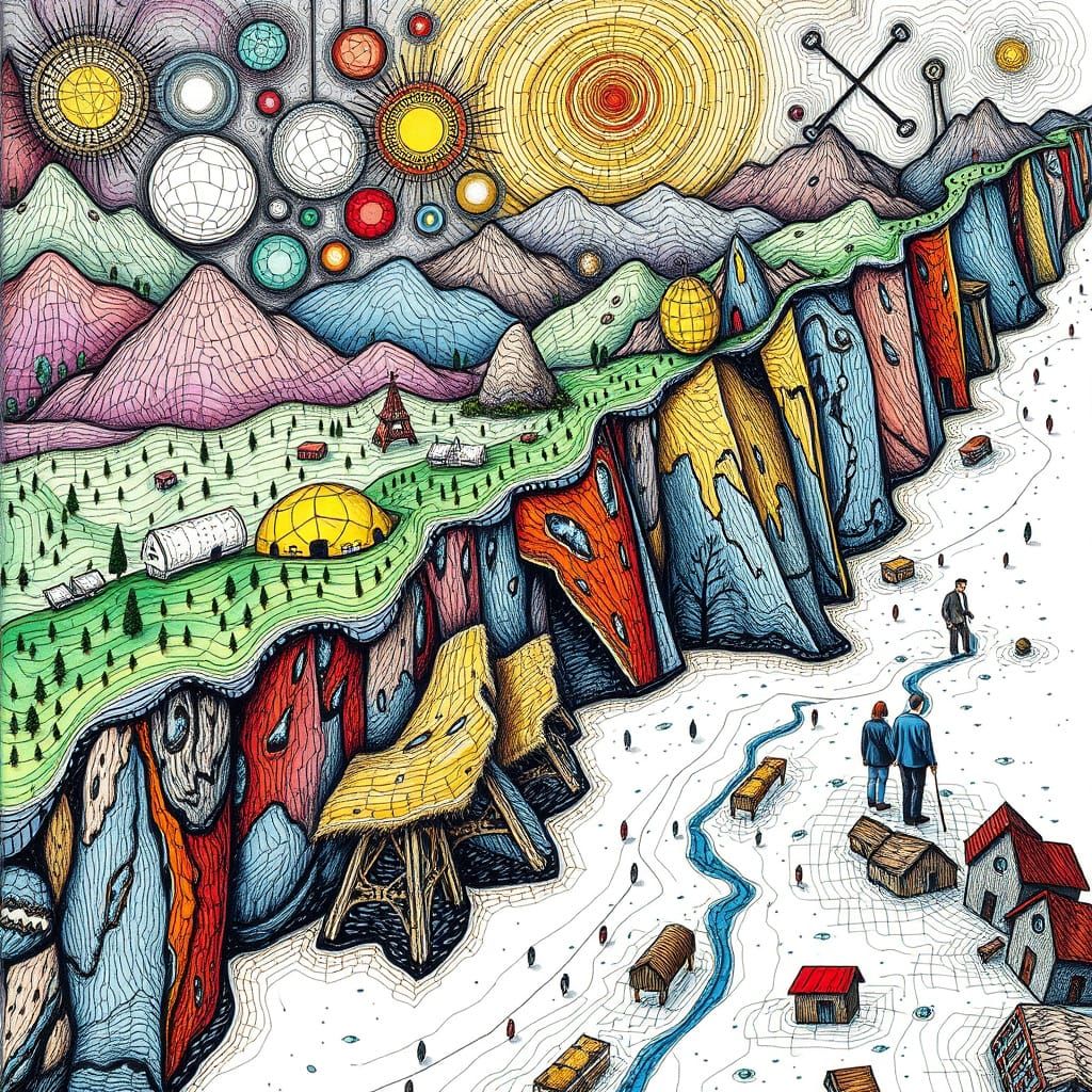 Surreal Landscapes in Post-Impressionist Style