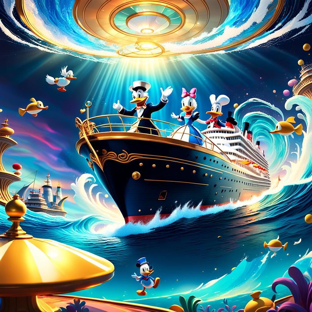 Alice and Donald Duck on Fantasy Cruise