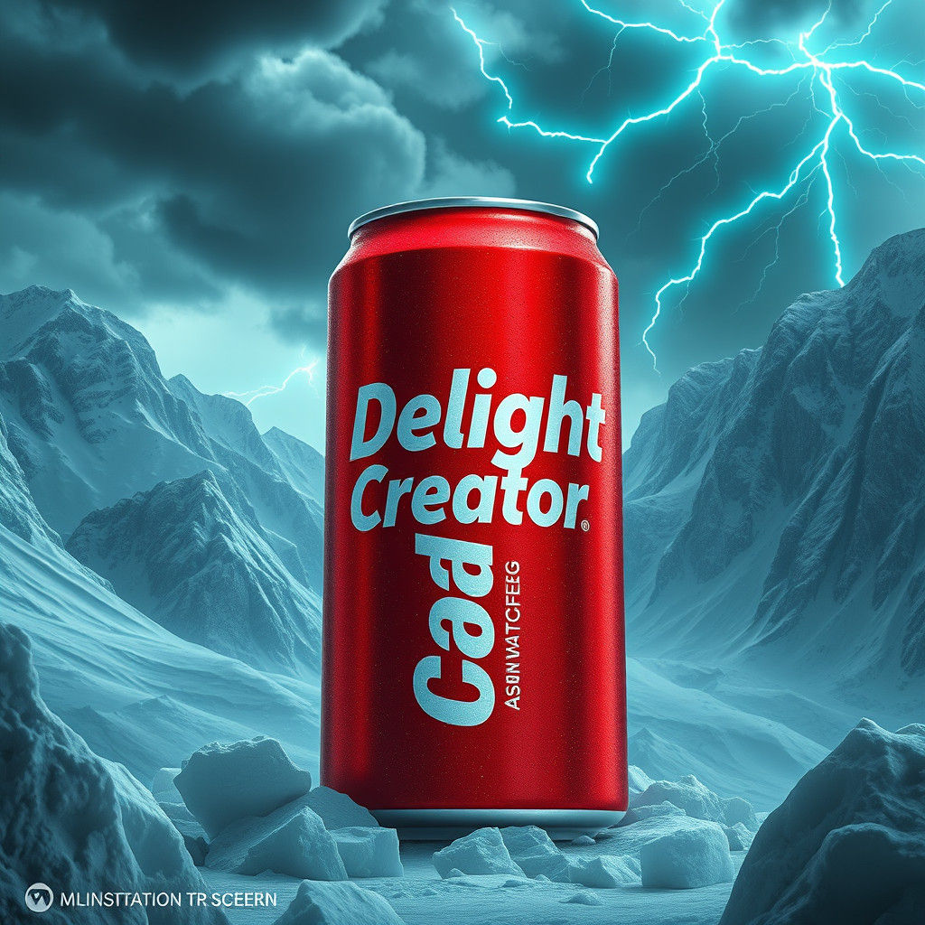 Colossal Soda Can Between Antarctica Peaks