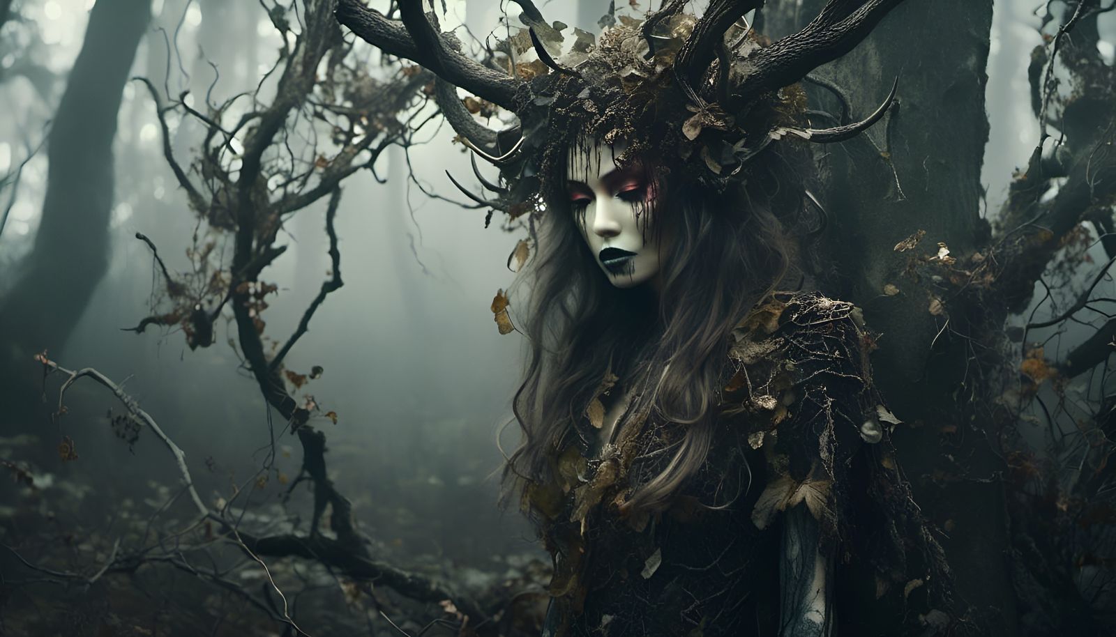 Ethereal Forest Dryad in Digital Art Style