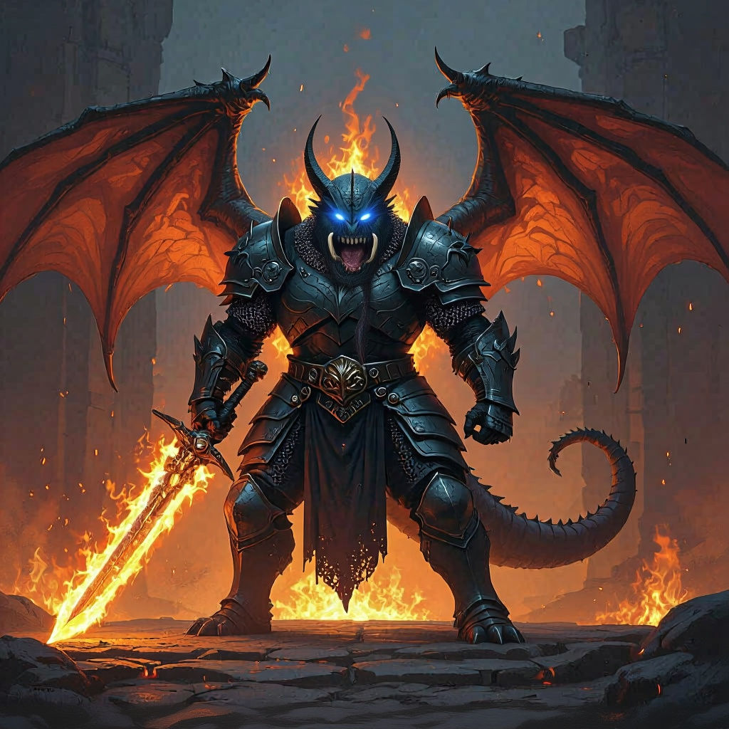 Ral-Tai guarding the king's throne.