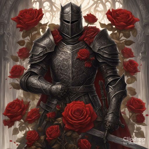 Knight of the Rose in a Field