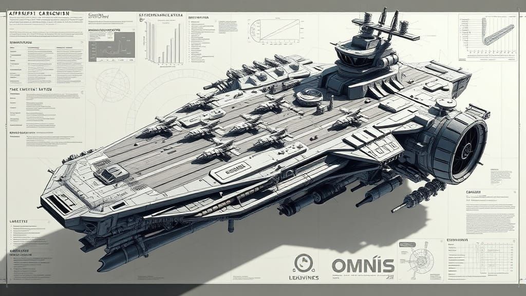 Futuristic Space Dreadnought Aircraft Carrier Design