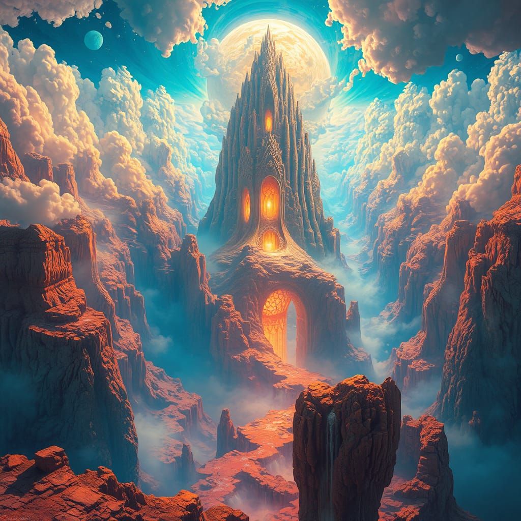 Ethereal Dreamscape in Surrealist Style