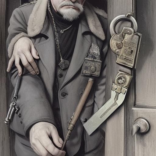 Locksmith Vasya in Divorce, Expressionist Style