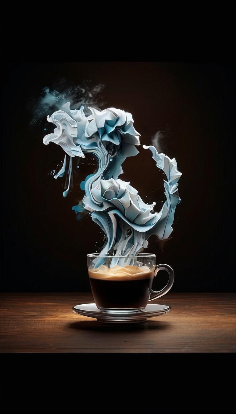 Origami Paper Folds with Abstract Fractal Designs