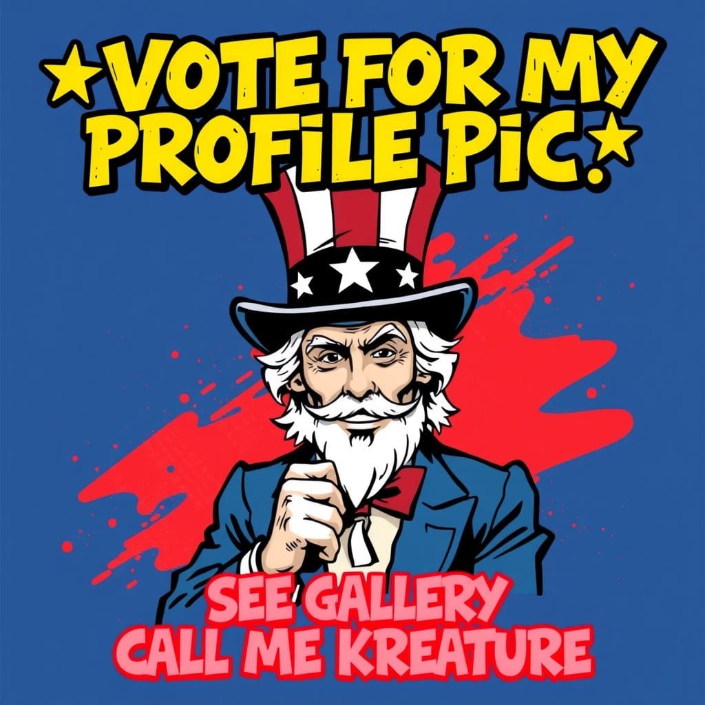 Triple Bold Graffiti Art of Uncle Sam with Whimsical Twist