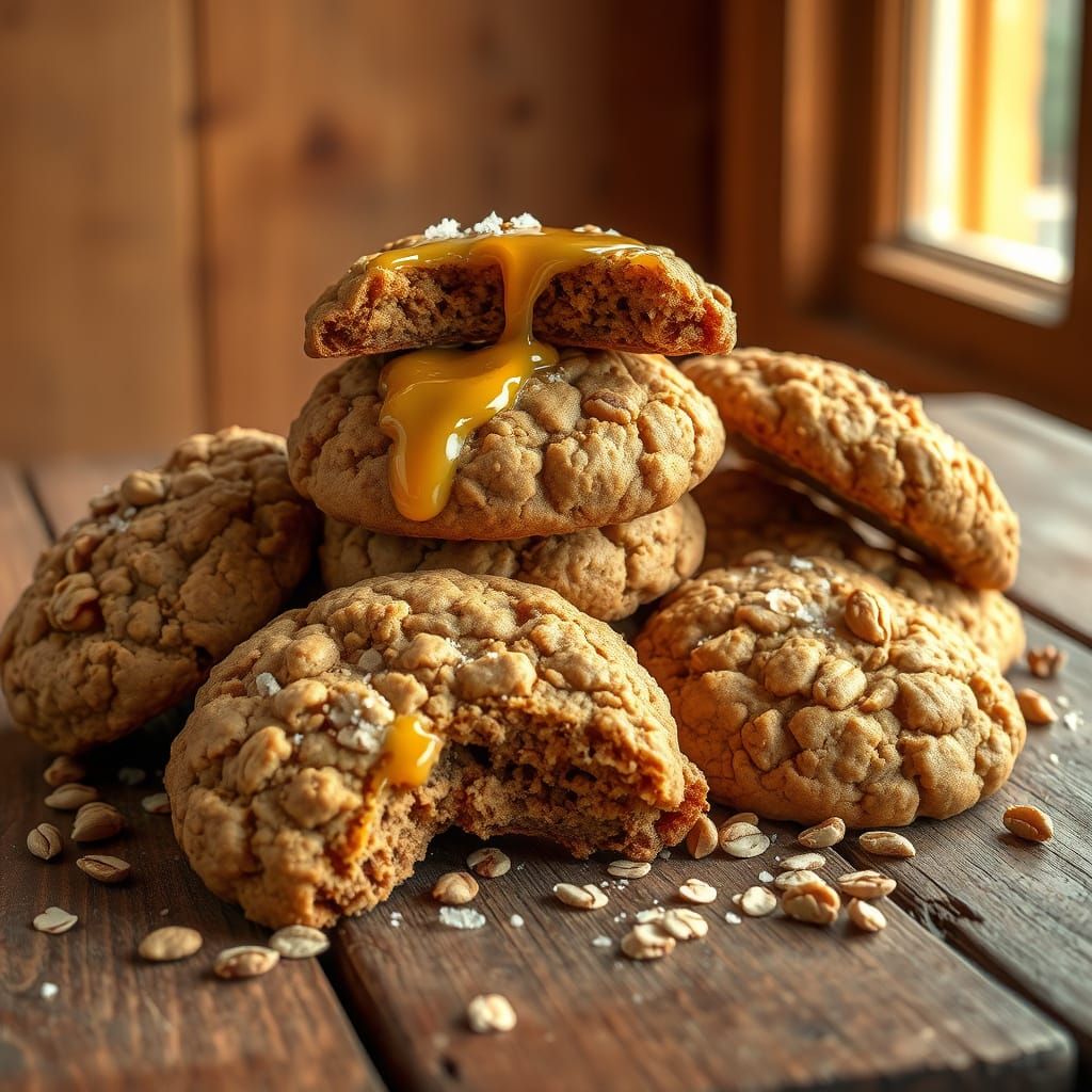 Wholesome Oatmeal Cookies in Warm, Cozy Still Life
