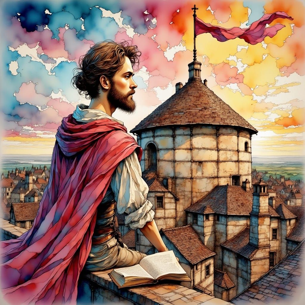 Shakespeare at the Globe Theatre: Comic Book Art