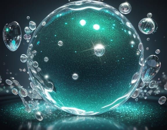 Emerald Spheres with Diamonds: Surreal Macro Photography
