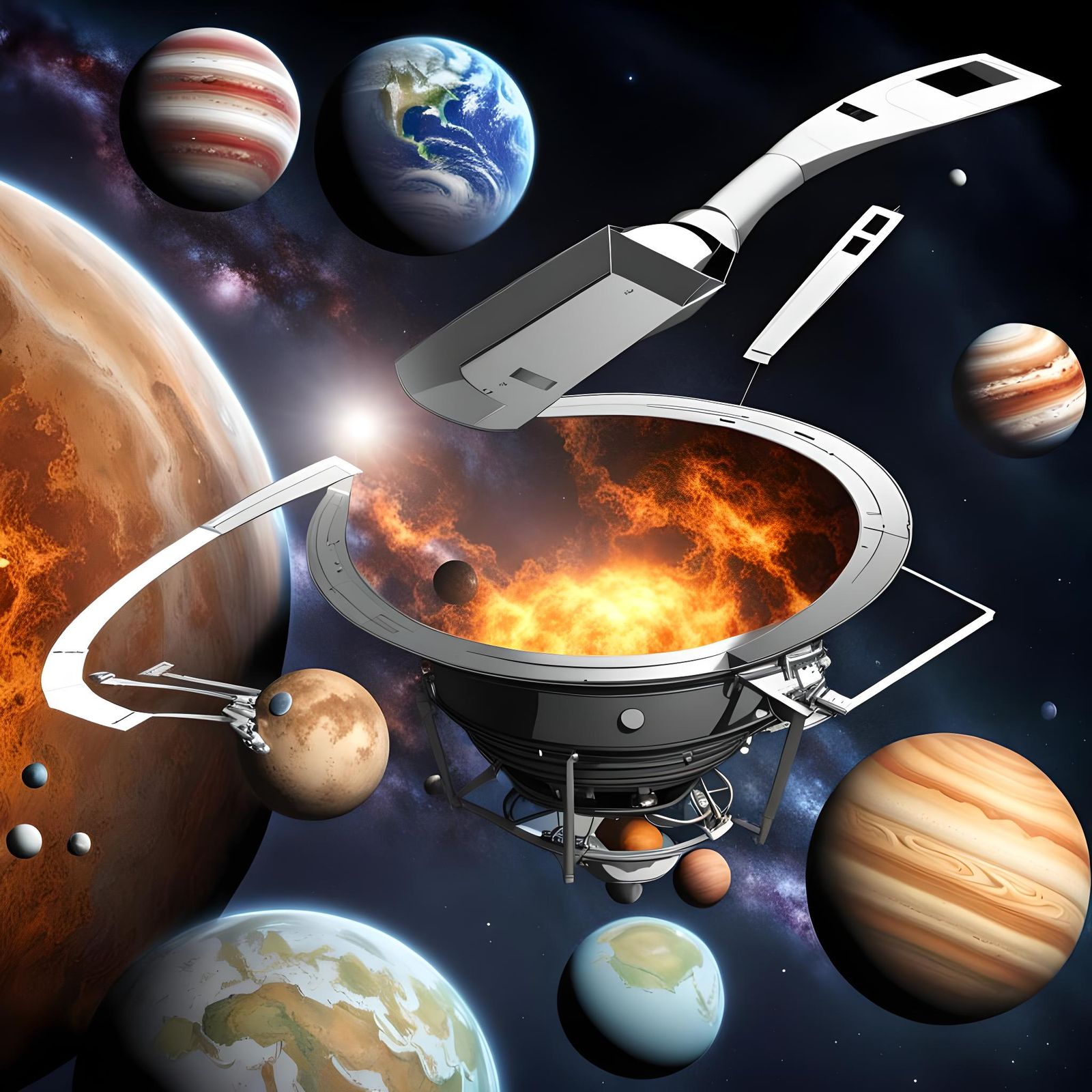 Cooking Tools Replace Planets in Space