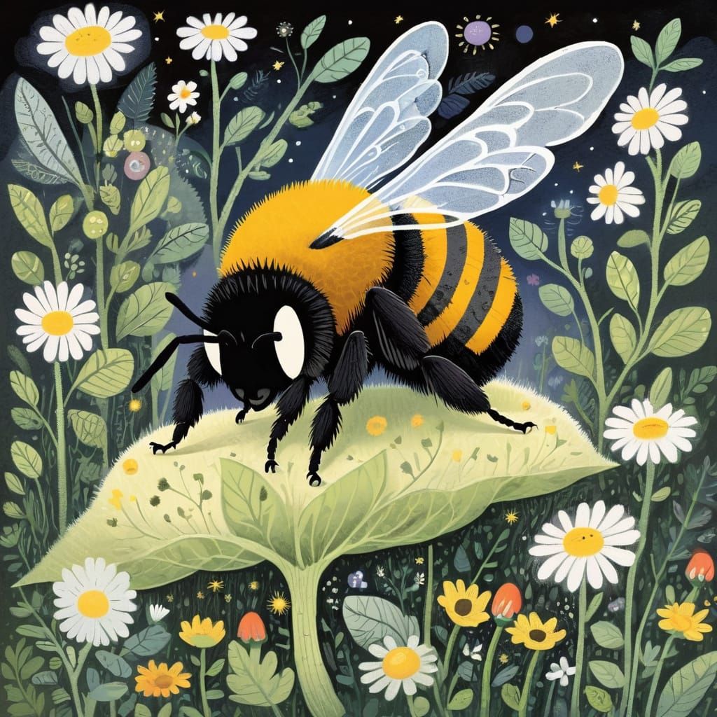 Sleeping Bumblebee in Scheffler's Style