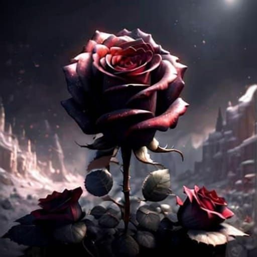 Epic Rose Portrait in Dynamic Lighting