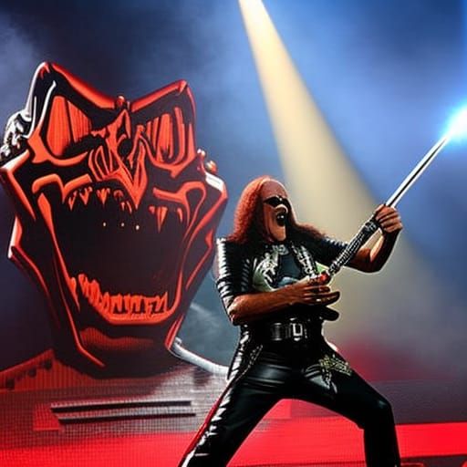 Ultra-Realistic Metal Mascots Battle with Futuristic Weapon