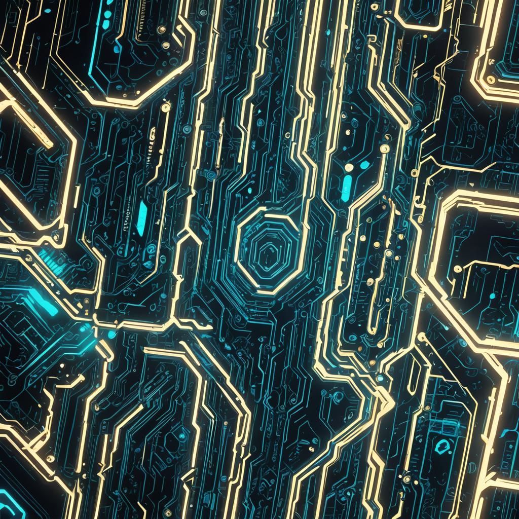 Rotating Neon Arrows in Cyberpunk Style