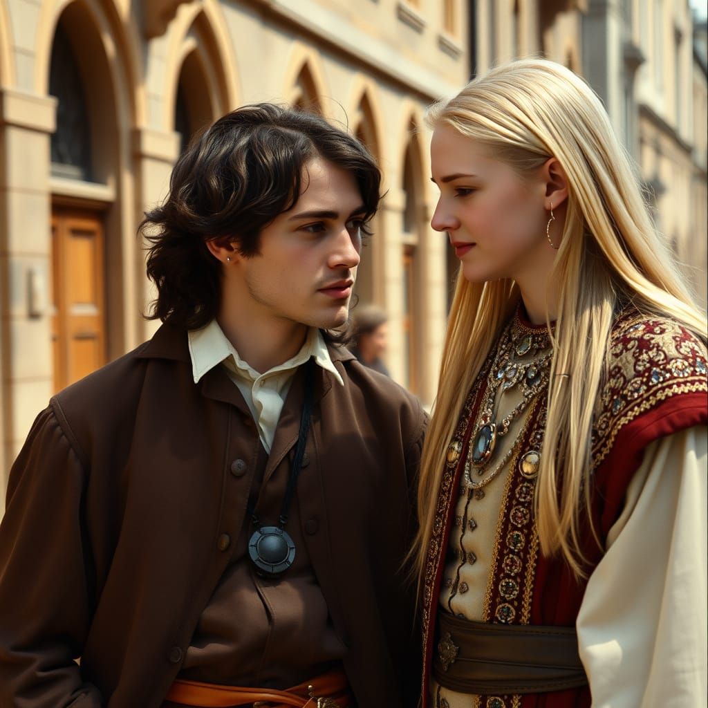 Shakespeare and Southampton Converse in London Street