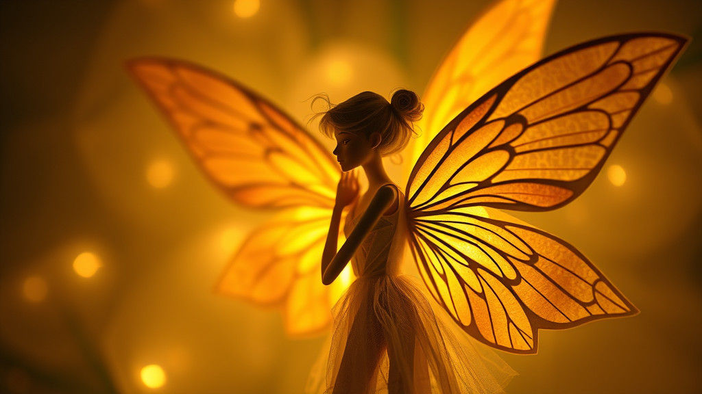 Ethereal Origami Fairy with Black Light Glow