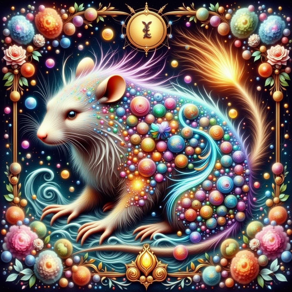 Vibrant Yin-Rat Symbolism in Wood, Fire, Earth, Metal, and W...