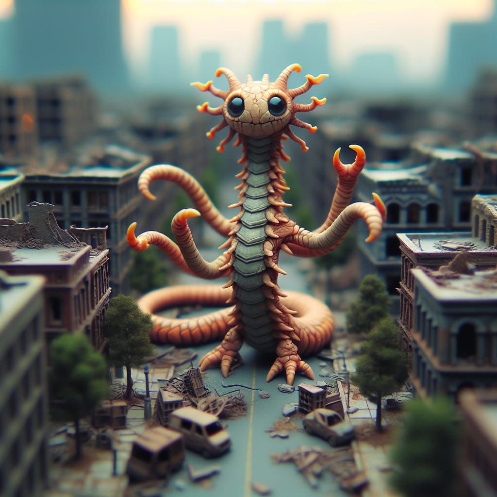 Tilt-Shift Clay Centaur: Post-Apocalyptic Chibi