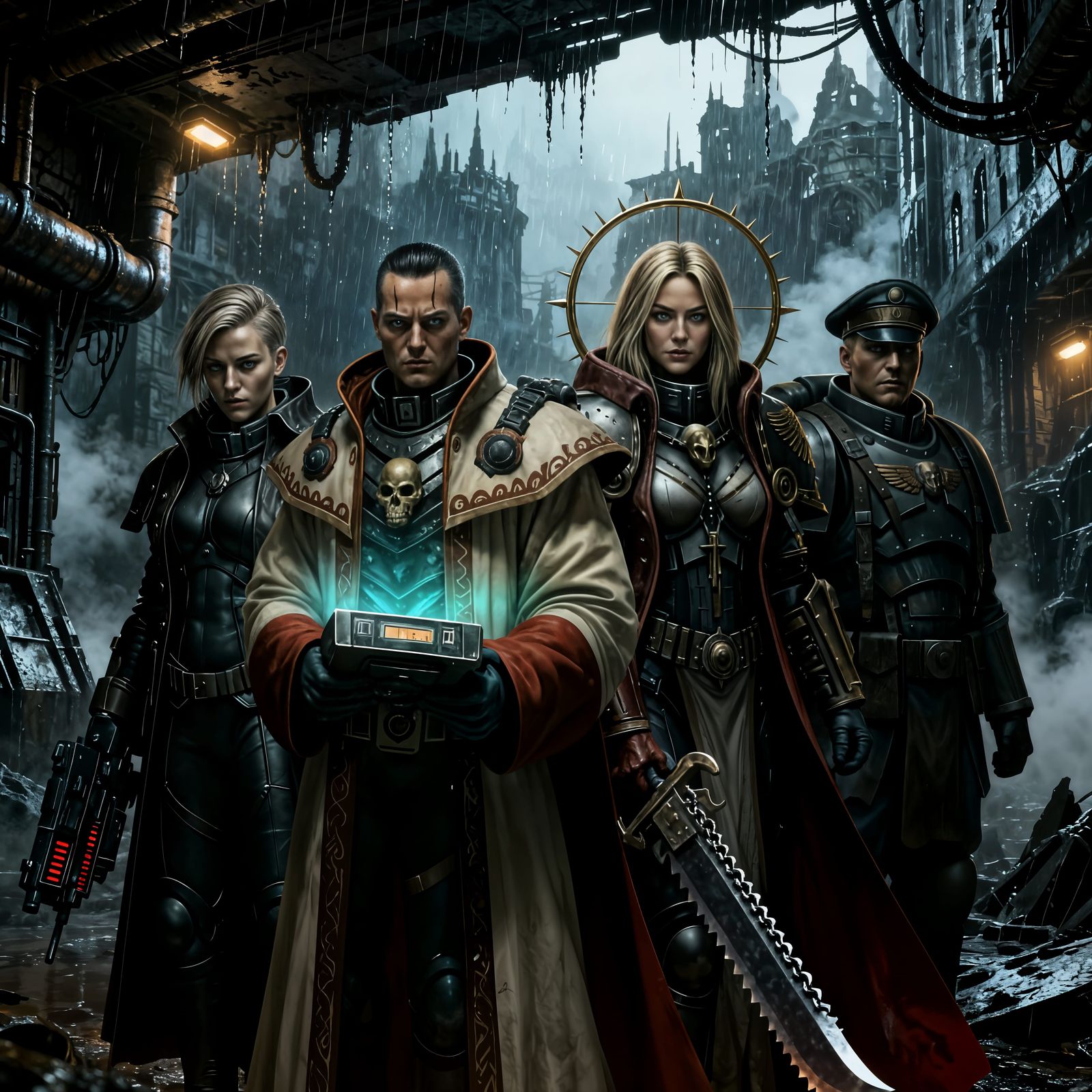 Four Characters Posed for RPG Campaign