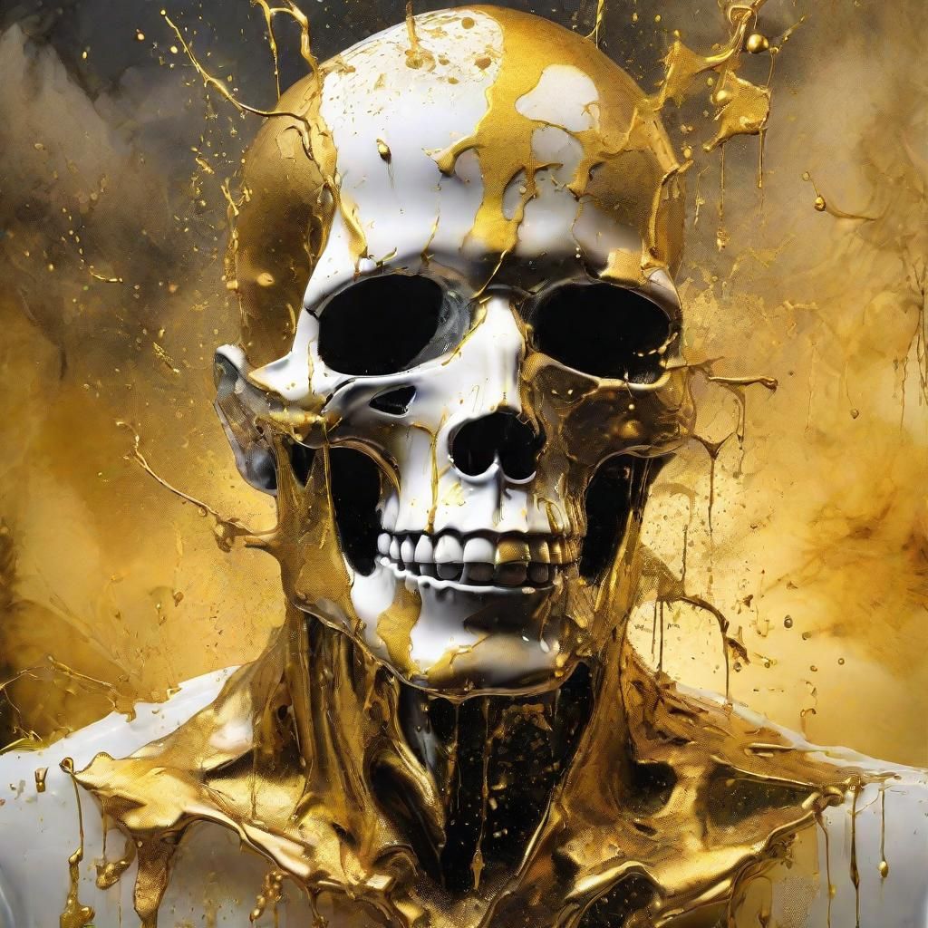 Ghost Image in Splatter Art Style