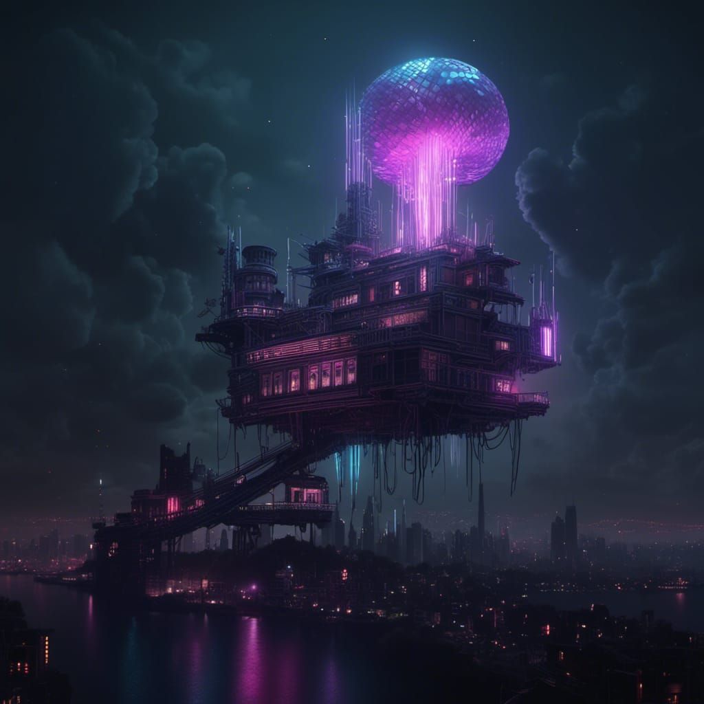 Disco Punk Fantasy Art in Comic Style