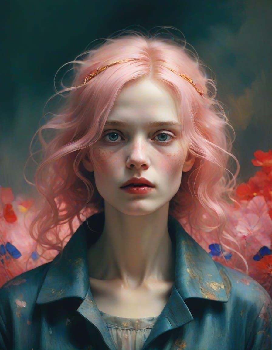 Austro-Hungarian Golden Age Portrait in Elegant Art Nouveau ...