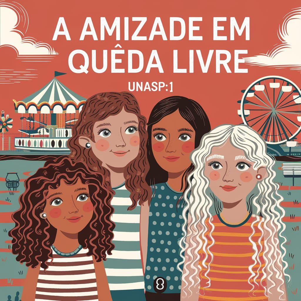 Vibrant Fauvism Book Cover with Diverse Girls in Park