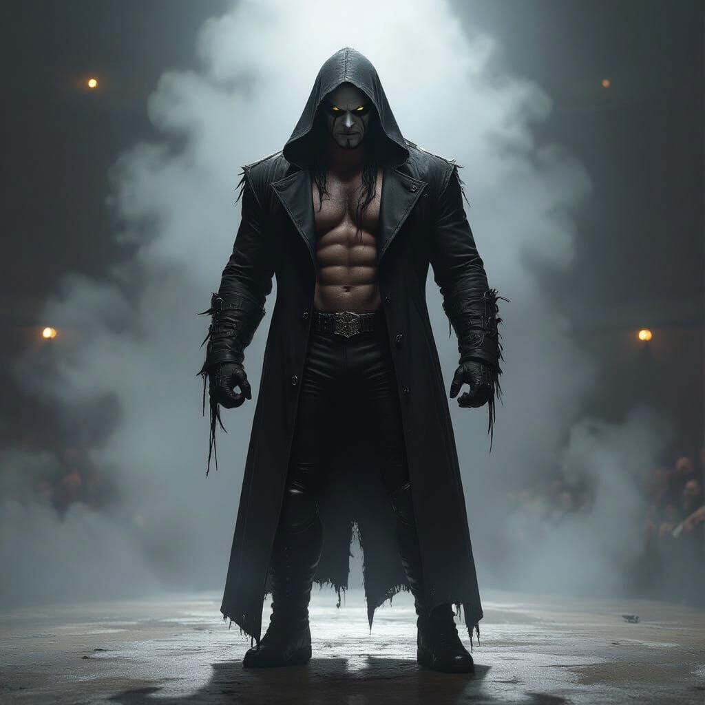 The Reaper WWE Wrestler in Smoky Arena