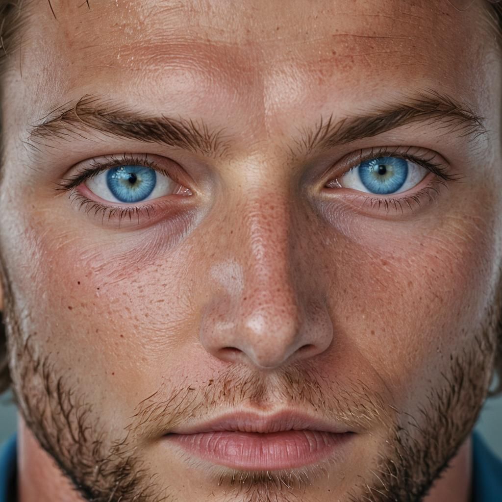 Portrait of a Young Man with Blue Eyes