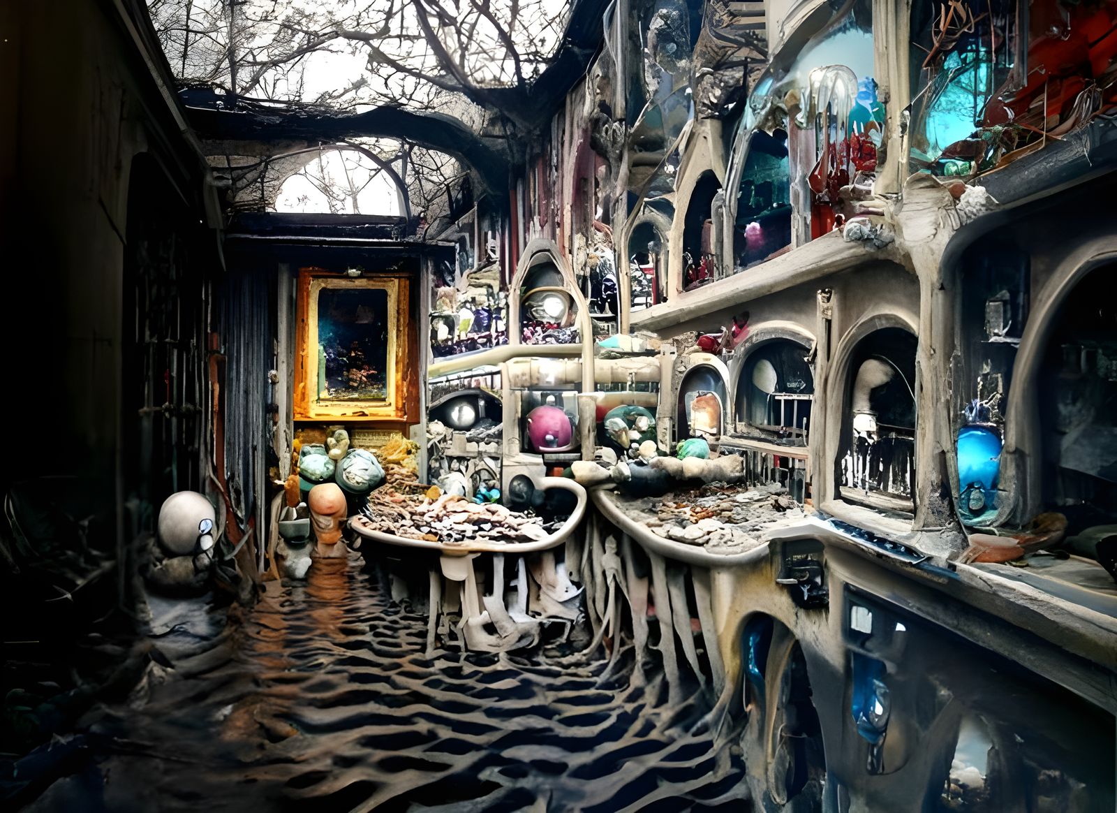Eldritchpunk Psychicscape in Hyperrealist Style