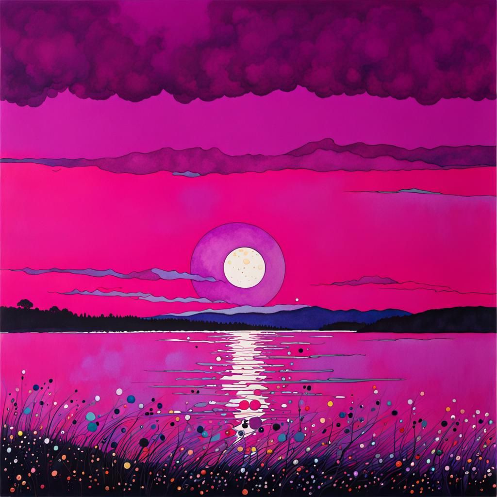 Detailed Ink Splatter Art in Open Impressionism Style