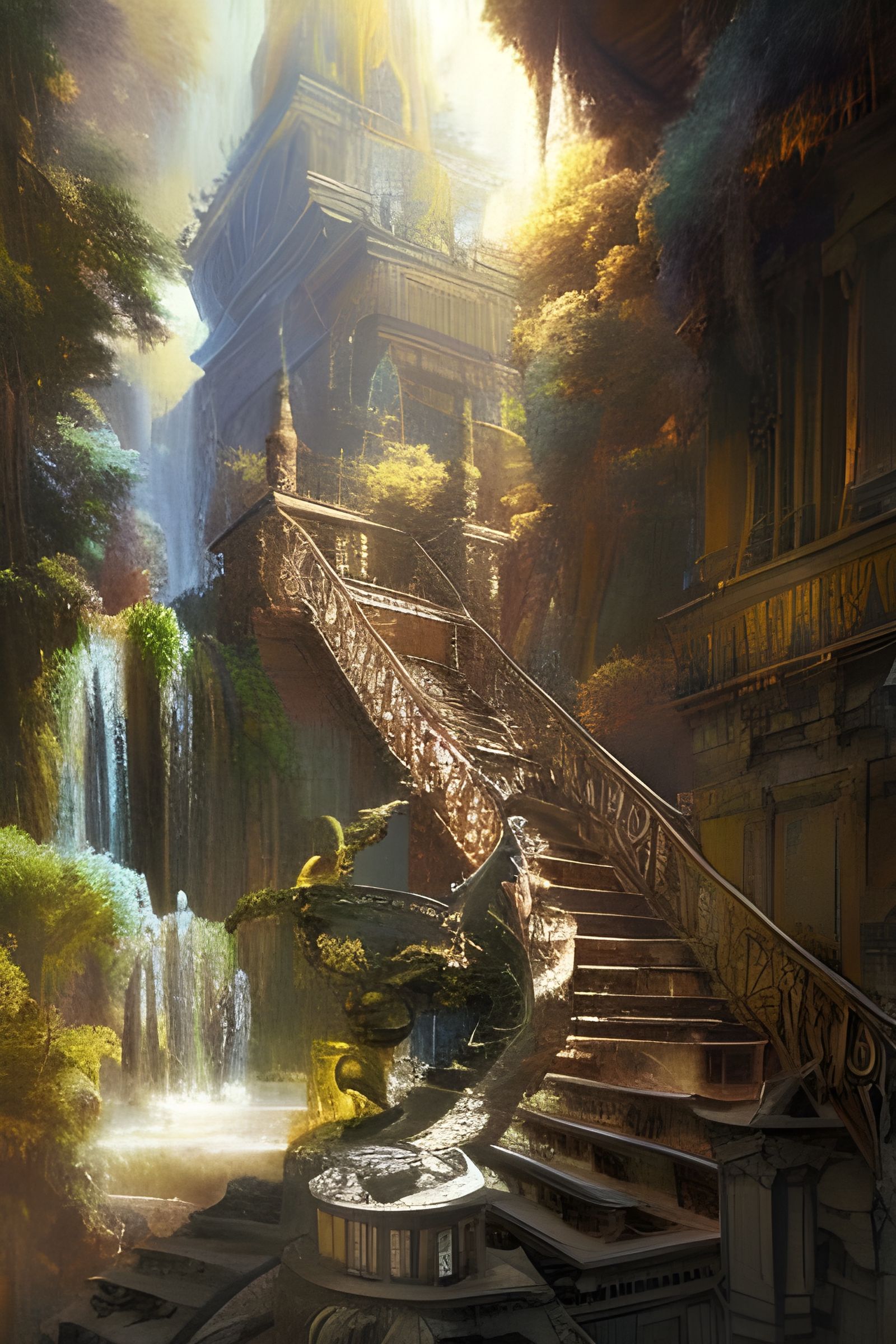 Heavenly Stairways to El Dorado: A Futuristic Masterpiece